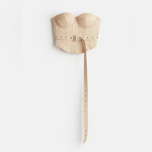 Hm Wool-blend Corset Top with Belt - Picture 5 of 10